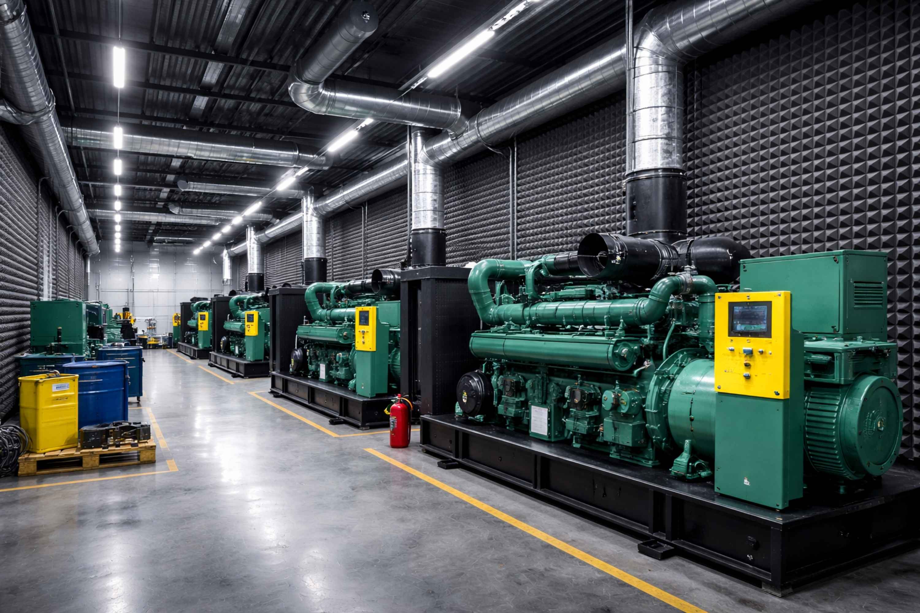 Generator room noise and vibration control